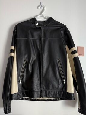 Leather motor jacket